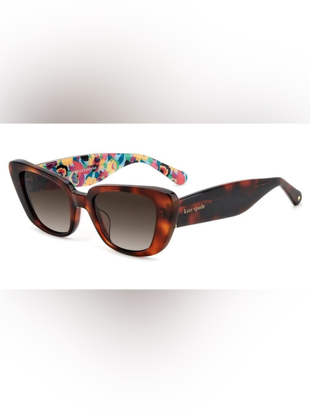 Kate Spade FABIA/S Havana Brown Cat Eye Sunglasses NWT Full Inclusion